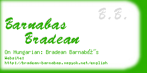 barnabas bradean business card
